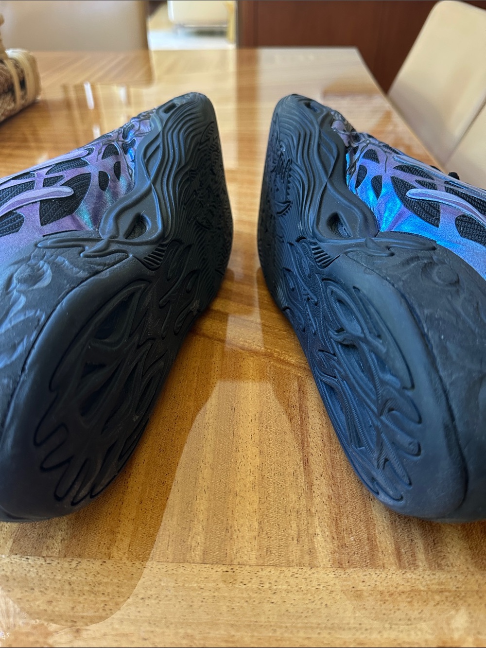 Puma Iridescent Blue-Green Graphic Basketball Sneakers - Not From Here - Picture 4 of 6
